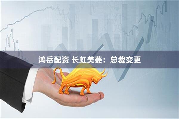 鸿岳配资 长虹美菱：总裁变更